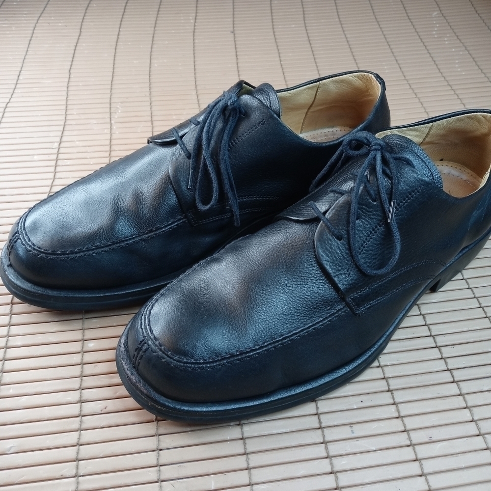 SANDRO MOSCOLONI VINEYARD BLACK LEATHER OXFORD DRESS SHOES SZ 13 D. 59.1pm